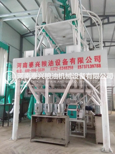 陜西寶雞30噸玉米加工設備安裝案例